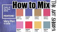 Peri color of the Year How to Mix in Acrylic Patones 2022 colors Step by Step