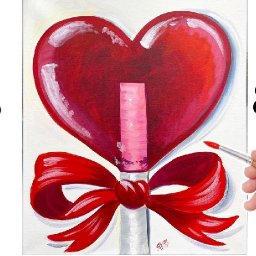 Pop Art Heart Lollipop Beginners Learn to paint Acrylic Tutorial Step by Step |The Art Sherpa