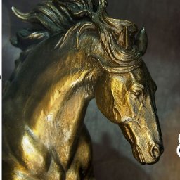 Golden Metal Horse Beginners Learn to paint Acrylic Tutorial Step by Step | The Art Sherpa