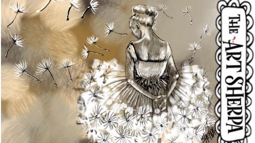 Dandelion Ballerina Beginners Learn To Paint Live Acrylic Tutorial Step