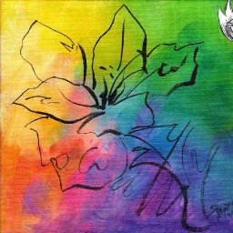 Abstract Floral 🌺🌸🌼 Easy Acrylic Tutorial Step by Step Day 24   #AcrylicApril2022