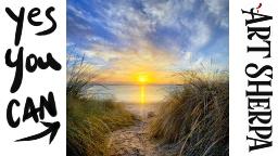 SeaGrass Sunset Beach  Acrylic painting Tutorial Step by Step   #AcrylicTutorial