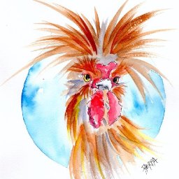 Fluffy polish chicken Easy How to Paint Watercolor Step by step | The Art Sherpa