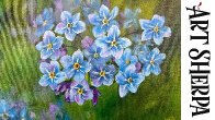 Forget Me Not Flowers 🌺🌸🌼 Beginner Acrylic painting Tutorial Step by Step   #AcrylicTutorial