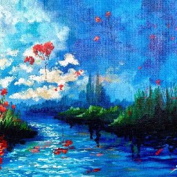 Fantasy landscape   EASY Acrylic painting Tutorial Step by Step   #AcrylicTutorial