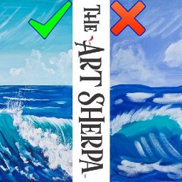 Realistic Wave  Dos and Don'ts How to paint with acrylics better for beginning Artists 🌊