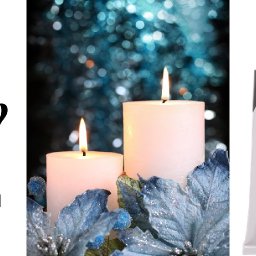 Patron and Supporter Holiday The Light Christmas Candles in Blue