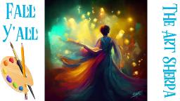 How to paint Lady in Light Dancing  💃🍂🍁 EASY acrylics for beginners: A step-by-step tutorial