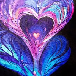 ABSTRACT HEART How to paint acrylics for beginners: A step-by-step tutorial