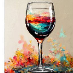 Expressive Colorful Wine Glass 🍂🍁  How to paint acrylics for beginners: A step-by-step tutorial
