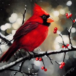 Red Cardinal Bird in Snow How to paint acrylics for beginners: A step-by-step tutorial