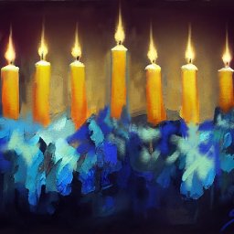 ABSTRACT Hanukkah menorah 🕎❄  How to paint acrylics for beginners: A step-by-step tutorial