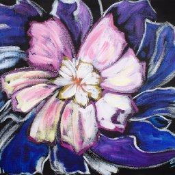 Easy Abstract Peony Flower Acrylic Painting for Beginner Artists