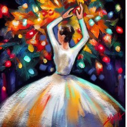 Abstract Ballerina Dancer Christmas ☃️ How to paint acrylics for beginners: A step-by-step tutorial