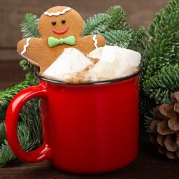 Gingerbread Man in Hot Chocolate ☃️❄️ How to paint acrylics for beginners: A step-by-step tutorial