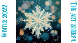 Snowflake and bokeh 🎄☃️❄️ How to paint acrylics for beginners: A step-by-step tutorial