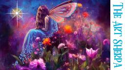 Fairy in Flowers Fantasy Art 🦋🌺🌟 How to paint acrylics for beginners: A step-by-step tutorial