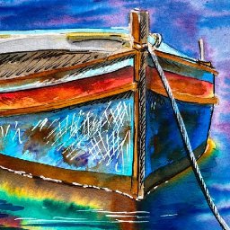 Easy How to Paint  A Boat on Water Line and Wash Watercolor Step by step | The Art Sherpa