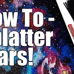 How to Splatter Stars Better in Acrylic Paint Tips and Tricks 🙃🎨  Art Hacks