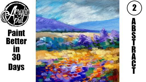 Abstract Landscape 🌟🎨 How To Paint Abstract Acrylics For Beginners ...