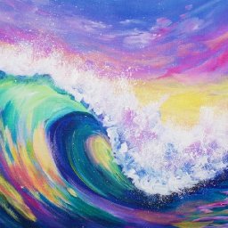 3 Color Challenge WAVE AT SUNSET 🌊🎨  Acrylic Painting Tutorial