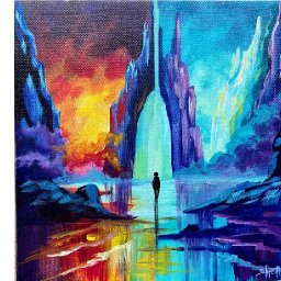 Abstract Surreal landscape How to Paint a Abstract Acrylic Step by Step for Beginners | Day 8
