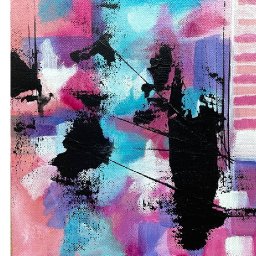 Abstract Palette Knife 🌟🎨 How to paint Abstract acrylics for beginners: Acrylic April Day 1