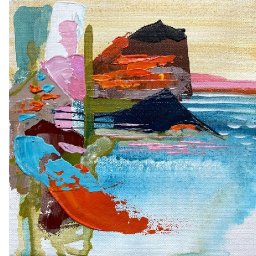 Acrylic April Day 12 |  Learn Color Field Techniques: Easy Abstract Art Landscape Painting