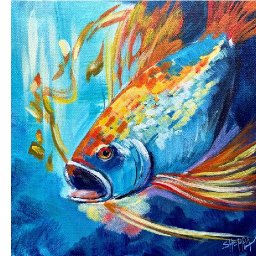 April Day 15: Abstract Fish | Expressionism & Realism Fusion | Beginners Tutorial