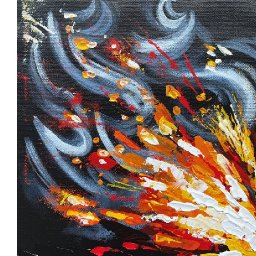 Acrylic April Day 17: Abstract Fire | Essence & Energy | Beginner Acrylic Painting Tutorial