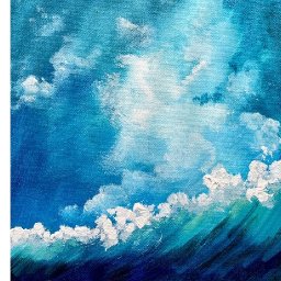 Acrylic April Day 20: Abstract Wave & Sky Landscape | Atmospheric Abstraction | Beginner Tutorial