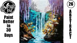 Acrylic April Day 26: Abstract Landscape with Palette Knife Technique | Beginner Acrylic Tutorial