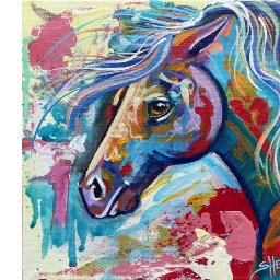 Acrylic April Day 29: Abstract Horse | Beginner Acrylic Tutorial