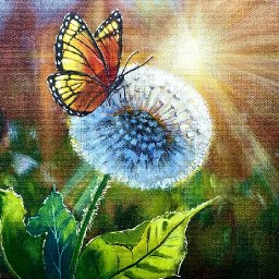 Glowing Light Light: How to Draw and Paint | Butterfly & Dandelion | Painting Tutorial step by step