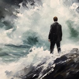 Lone man Standing in Ocean Storm  LIVE STREAM CLASS  Step by step for beginners Mens Mental Health