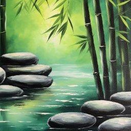 How to paint and Draw Bamboo and Zen Stones 🌟 LIVE STREAM CLASS 🔴 Step by step for beginners