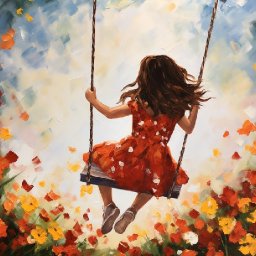 Back to School Autumn Girl on a Swing 🌟🎨 How to paint acrylics for beginners: Paint Night at Home