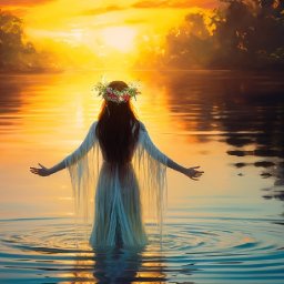 Autumn Witch fantasy lake at sunset 🌟🎨 How to paint acrylics Halloween