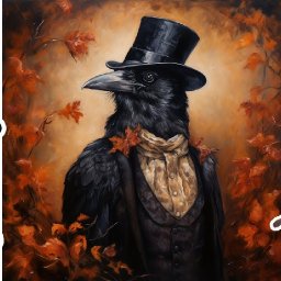 Victorian Gothic Fantasy Crow 🌟🎨 How to paint acrylics  Autumn Halloween