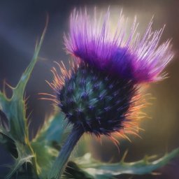 How to paint a Glowing thistle Flower 🌟🎨 How to paint acrylics Halloween Floral