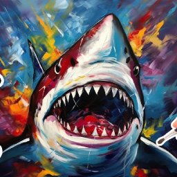 Great White Shark  Halloween How to paint acrylics for beginners: Paint Night at Home
