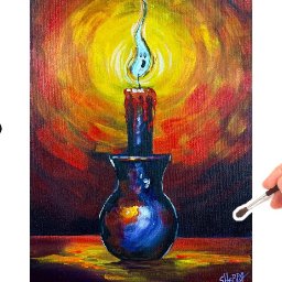 Easy Halloween Ghost Candle 🌟🎨 How to paint acrylics for beginners: Paint Night at Home