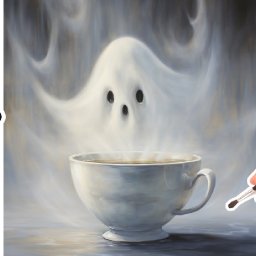 Haunted Ghost Coffee  How to paint acrylics for beginners: Paint Night at Home Halloween