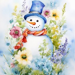 How to Draw and paint a Watercolor  Snowman   Easy Fun  Paint Night at Home