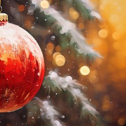 How to Draw Red Shiny Christmas Ornament   How to paint acrylics step by step #art