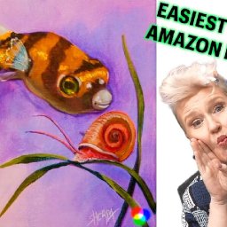 Amazon Green Puffer Fish 🌟🎨 How to DRAW and PAINT acrylics for beginners