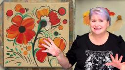 EASY Abstract Floral  TAS VAULT: How to paint acrylics for beginners + Q and A