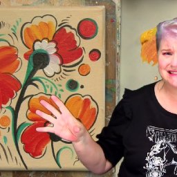 EASY Abstract Floral  TAS VAULT: How to paint acrylics for beginners + Q and A