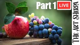 How to paint a Still life PART 1 🍇🍎  Live Streaming Step by Step Art Class | How to start