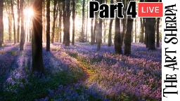 Bluebell Forest landscape PART 4 🌲🪻🌞 Live Streaming Step by Step | Adding Sun flare and Flowers